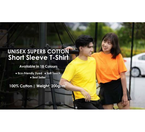 Premium Cotton Round Neck T shirt Short Sleeve (Customize Gifts)