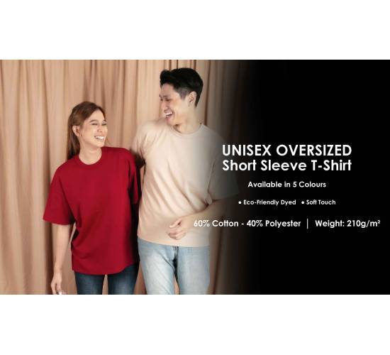 Oversized Round Neck T shirt Short Sleeve (Customize Gifts)