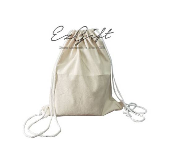 Drawstring Canvas Bag (Ready Stock no print)