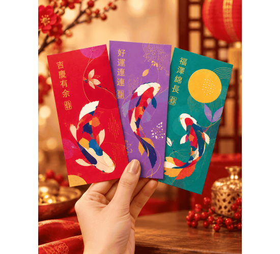 Lunar New Year Koi Theme – (Set of 6 or 8pcs)