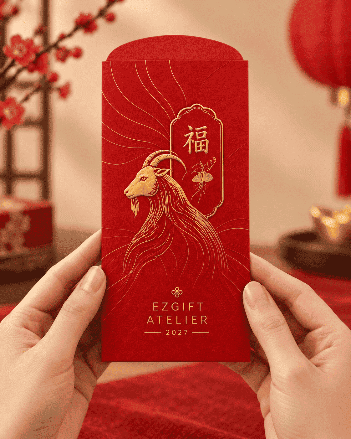 Luxury 2027 Goat Year Hongbao