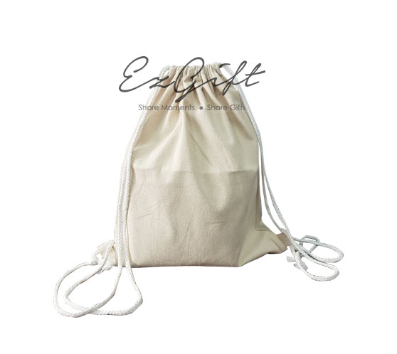 Canvas Drawstring Singapore | Drawstring Backpack printing | ezgift.com.sg